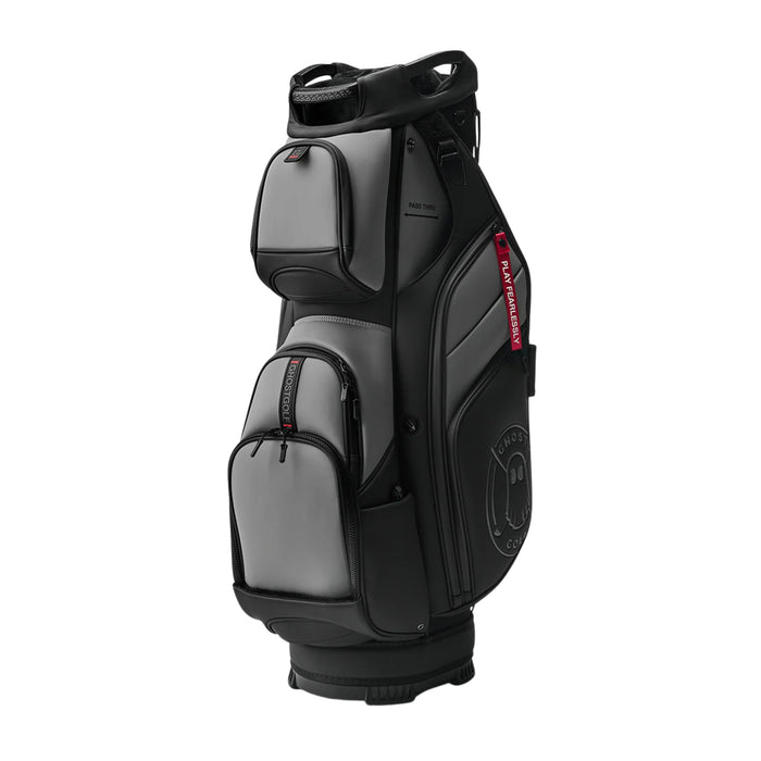 Ghost Golf GT-14 cart bag in Kovert OPS grey/black, front three-quarter view