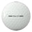 Side view of a white Titleist Pro V1 golf ball showing the Pro V1 sidestamp between black arrows