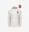 Front view of the Swannies Indiana Camden Golf Hoodie in Vintage-White with a red IU logo on the left chest