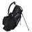 Sun Mountain C-130 Hybrid Stand Bag in black, front three-quarter view with stand legs extended and carry strap up