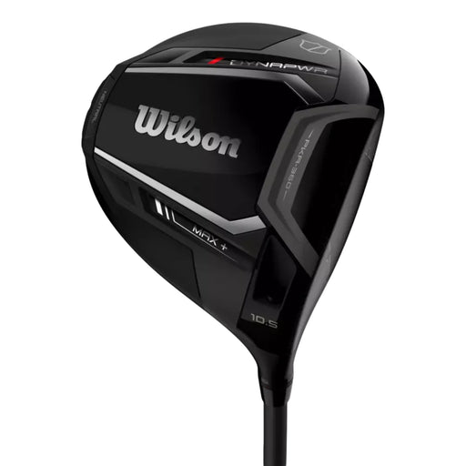 Wilson DYNAPWR Max+ Driver in black, angled sole view showing the 10.5 loft marking