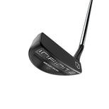 Angled underside view of the Wilson Infinite Grant Park putter in black showing INFINITE and GRANT PARK on the sole