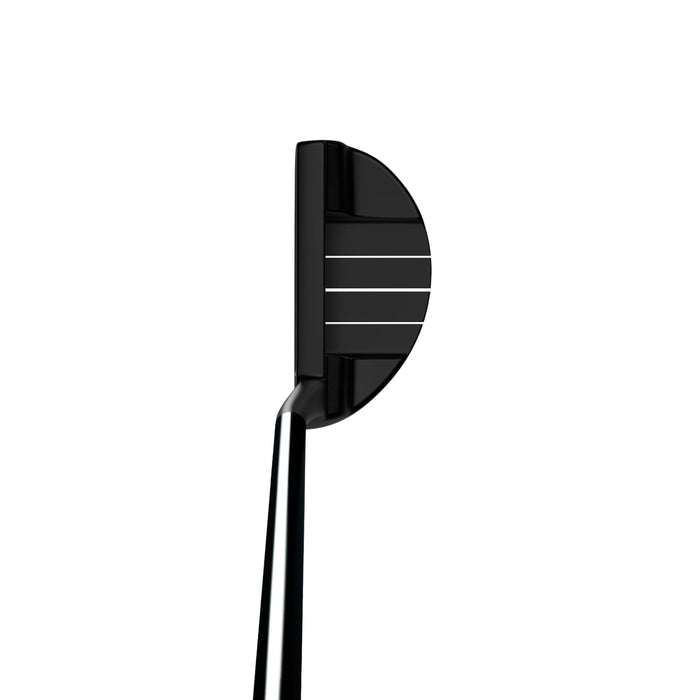 Wilson Infinite Grant Park putter, top-down address view of the black half-moon mallet with three white alignment lines
