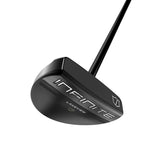 Sole view of the Wilson Infinite Lakeview putter in black with INFINITE and LAKEVIEW lettering and shield