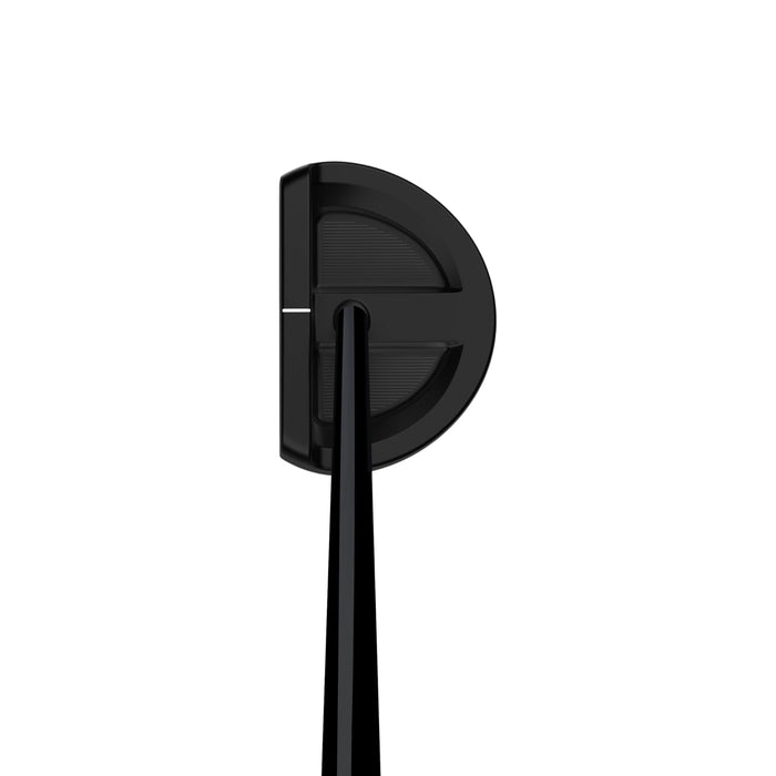 Wilson Infinite Zero Torque Lakeview putter, top-down address view of the black half-moon mallet and single alignment line