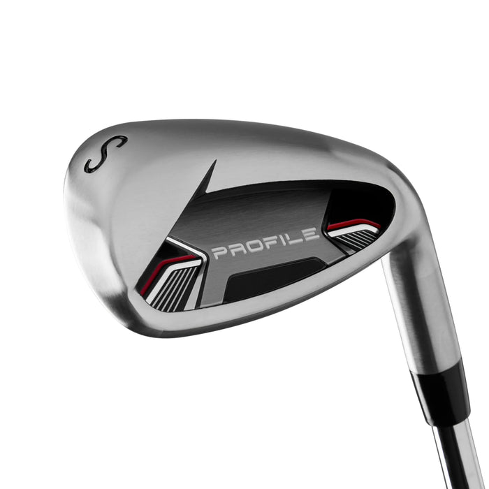 Wilson Profile sand wedge, back view of the head marked S