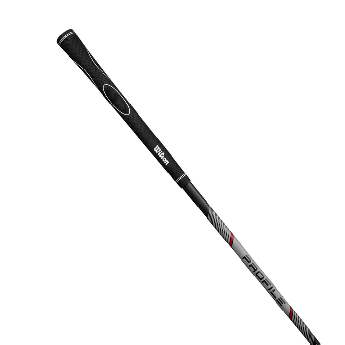 Black Wilson grip and gray shaft with PROFILE graphics from the Profile set