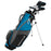 Large Wilson Profile JGI junior set in blue, black and gray stand bag with clubs and two headcovers