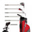 Small Wilson Profile JGI junior set contents chart: driver, iron, wedge, putter, stand bag and headcover, in red