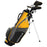 Medium Wilson Profile JGI junior set in yellow, black and gray stand bag with clubs and two headcovers