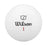 White Wilson Staff Model X ball showing the Wilson script, shield logo and red number 1